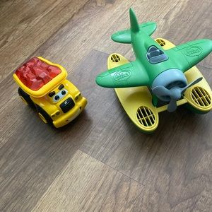 Green Toys Seaplane and CAT work truck